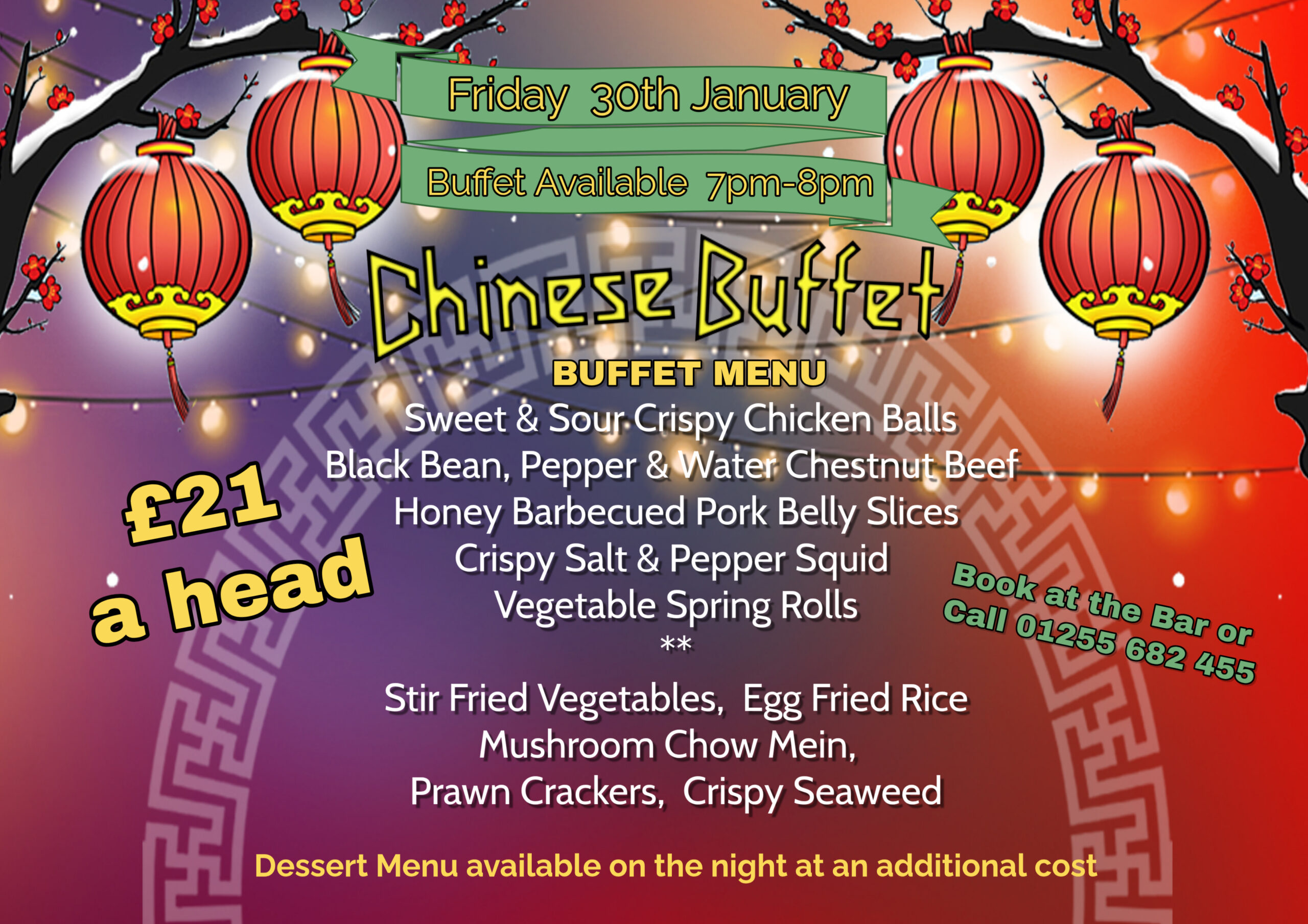 Friday 30th January – Chinese Buffet