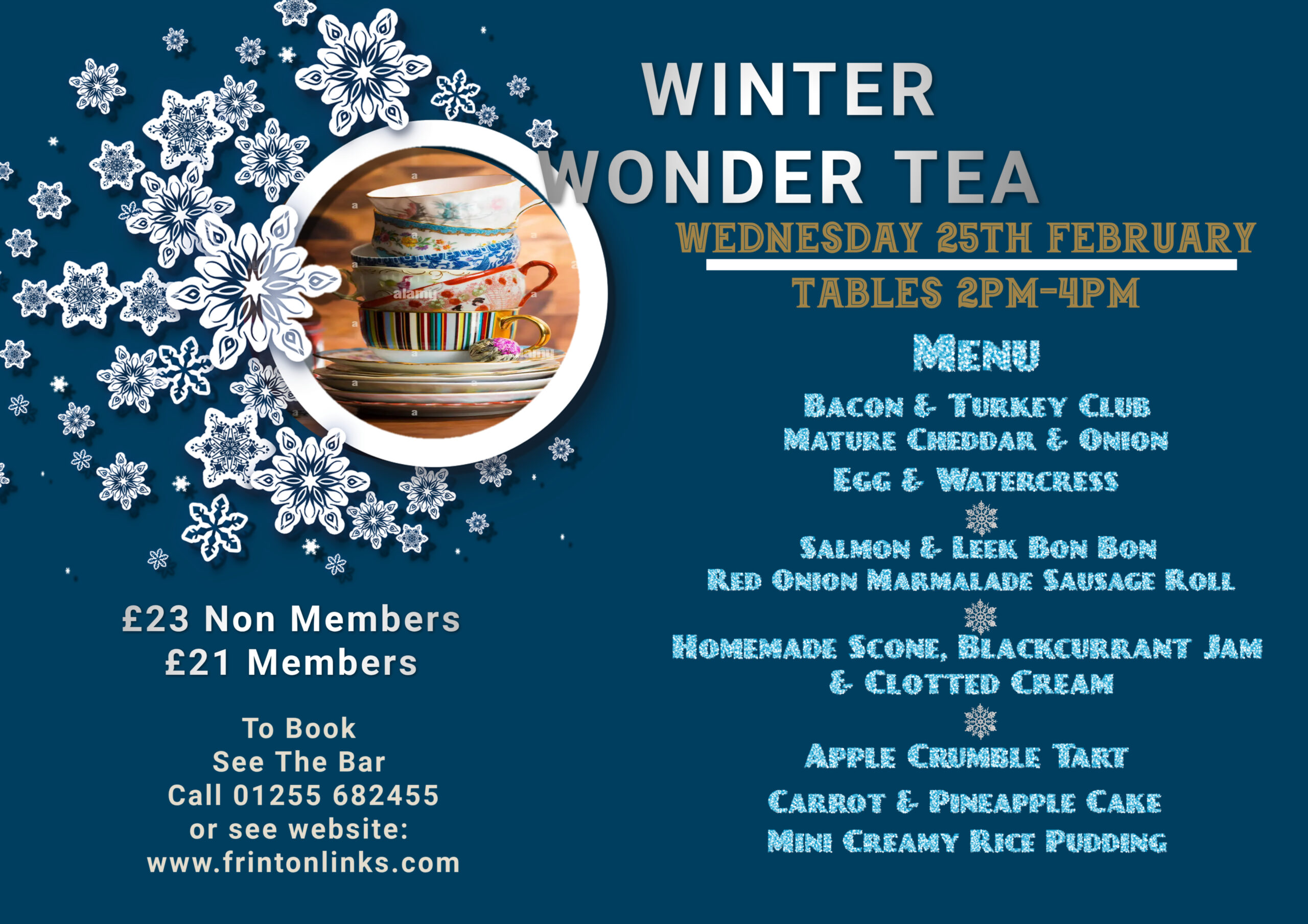 Wednesday 25th February – Winter Wonder Tea