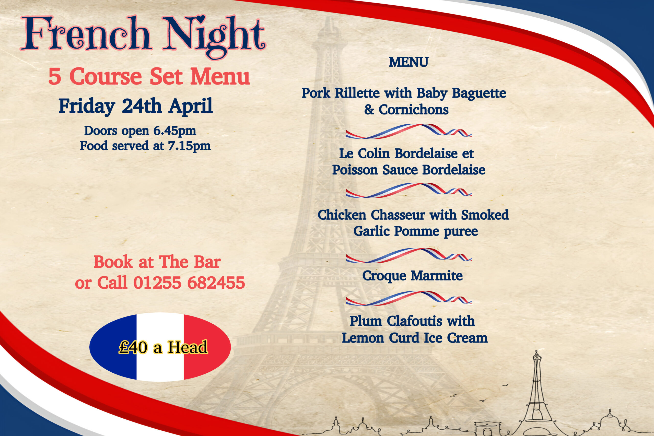 Friday 24th April – French Night