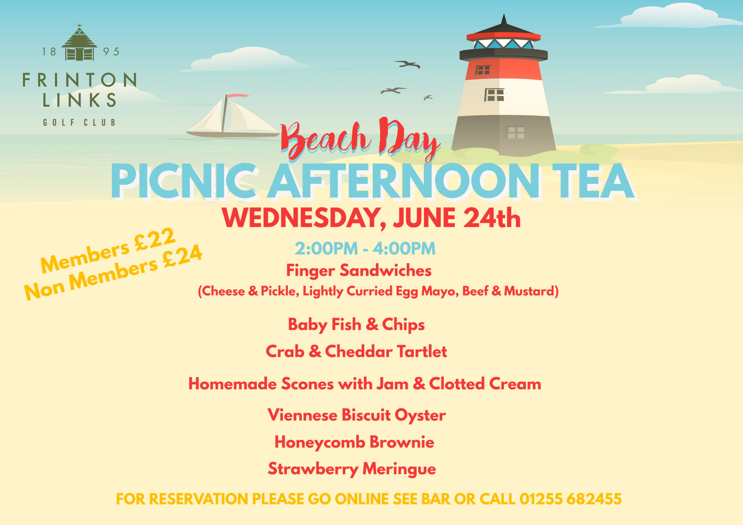 Wednesday 24th June – Beach Day Picnic Afternoon Tea