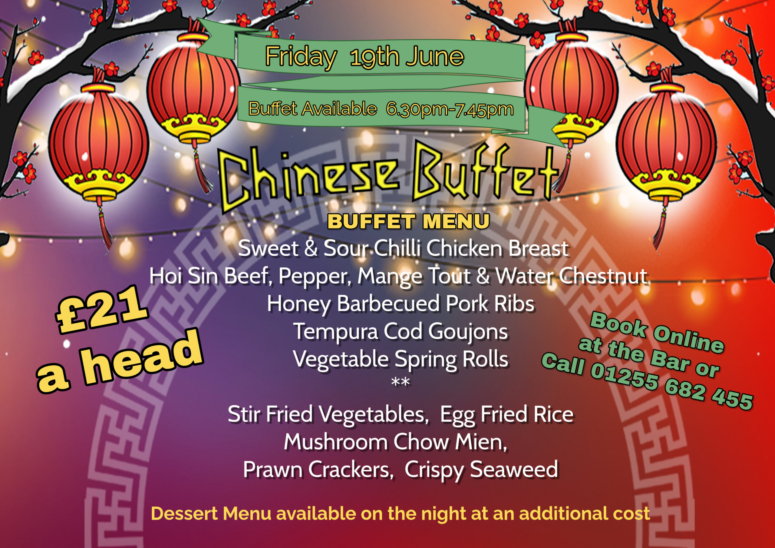 Friday 19th June – Chinese Buffet