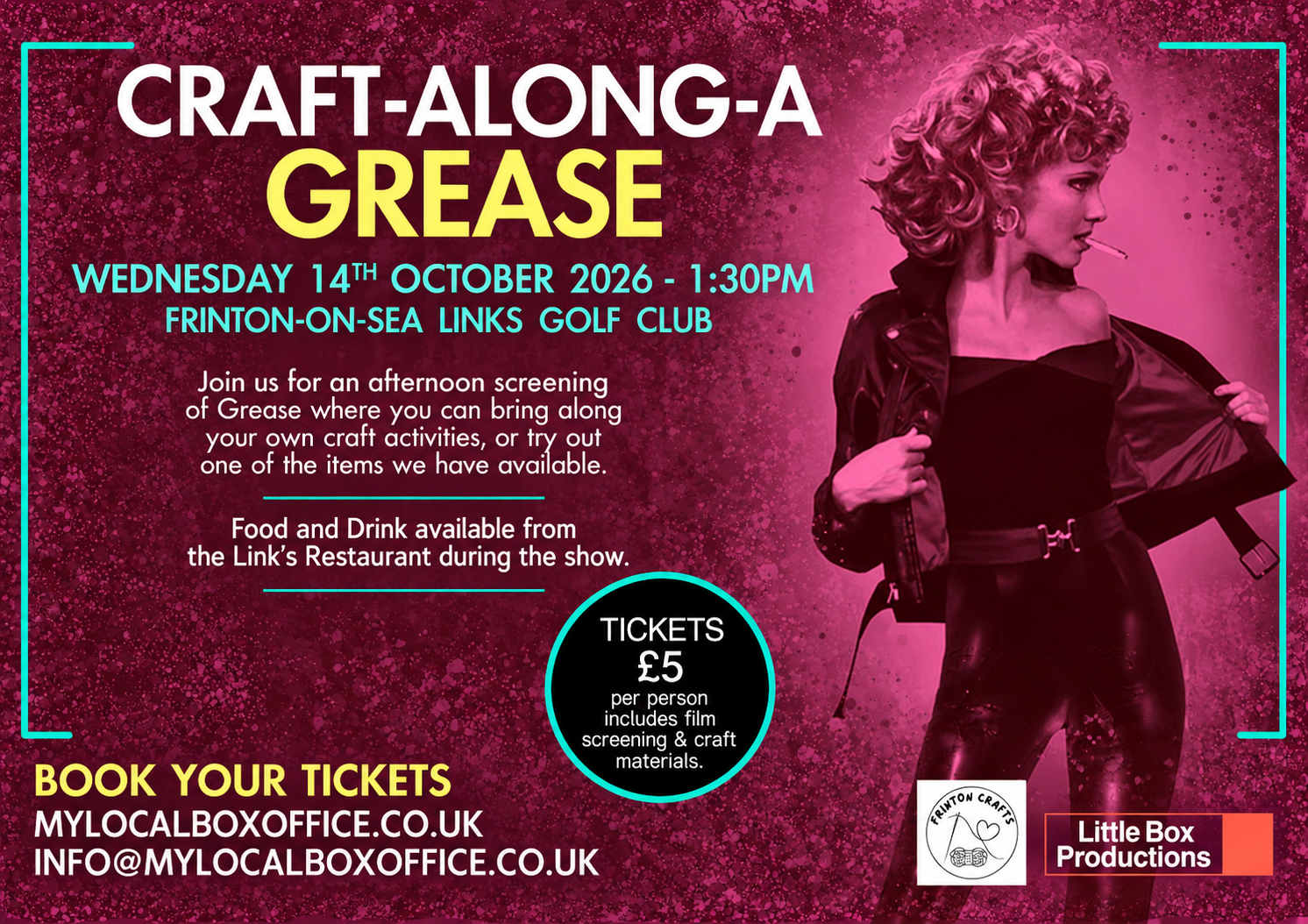Wednesday 14th October – Craft-Along-A Grease